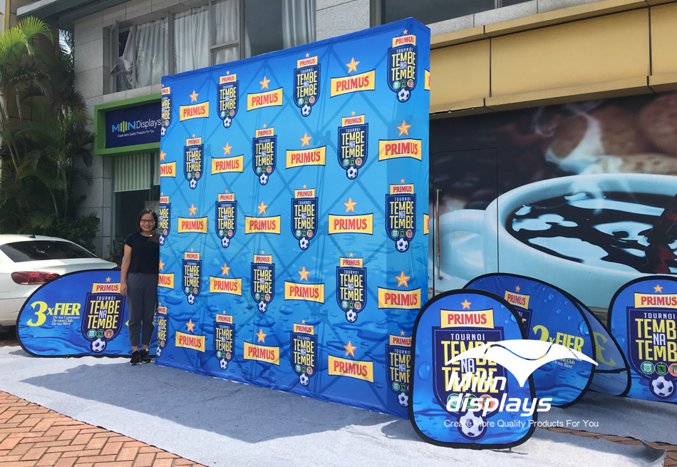 Pop Up Display，Tension Fabric Displays, Trade Show Displays/Backdrops, backdrop stand.