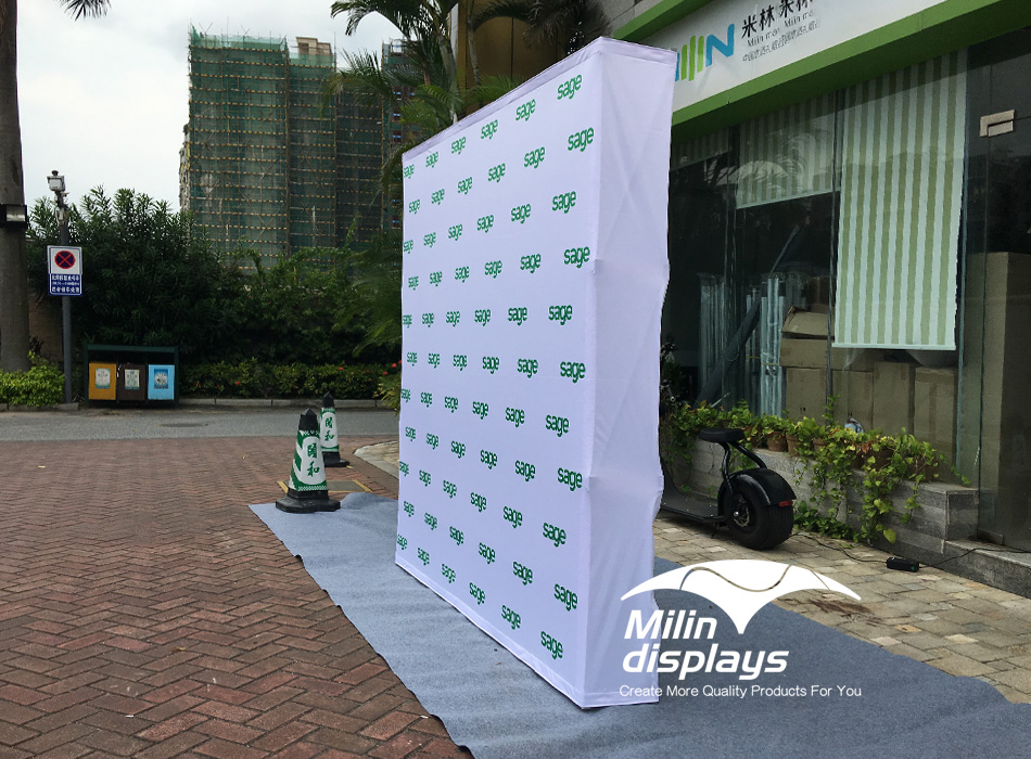 Pop Up Display，Tension Fabric Displays, Trade Show Displays/Backdrops, backdrop stand.